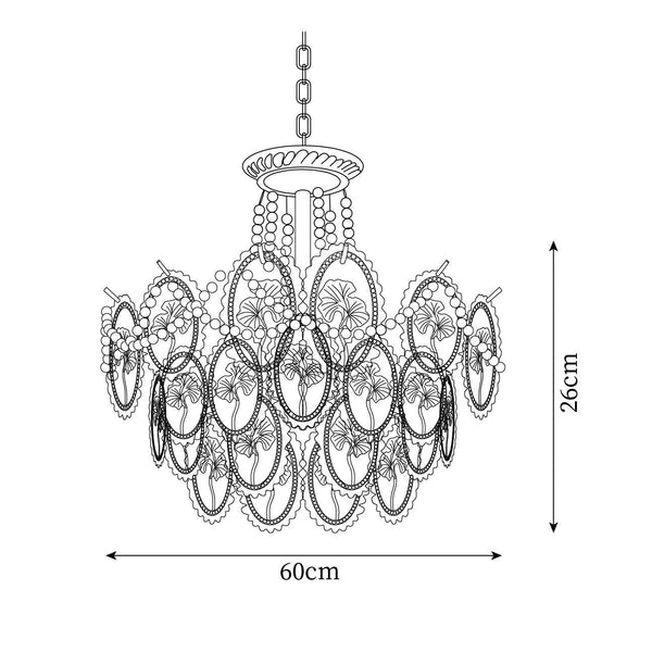 Kristy Chandelier Lustrous pearls