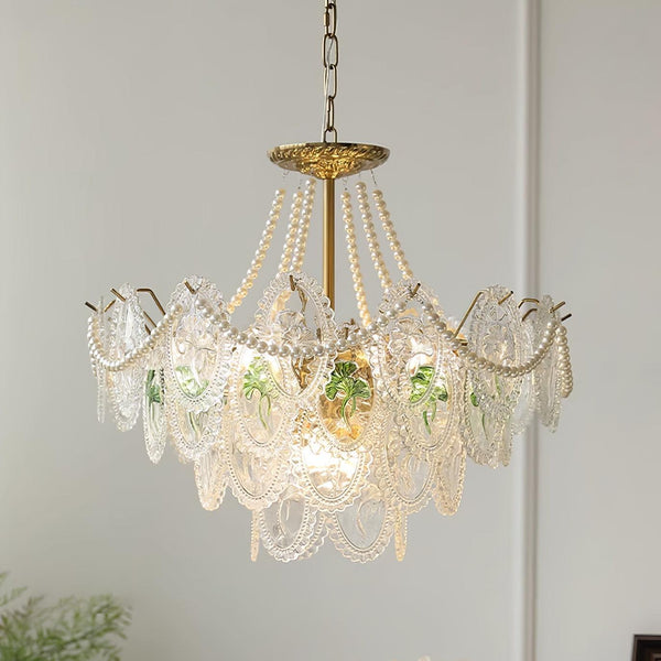 Kristy Chandelier Lustrous pearls