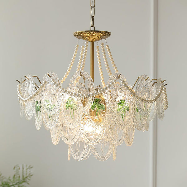 Kristy Chandelier Lustrous pearls