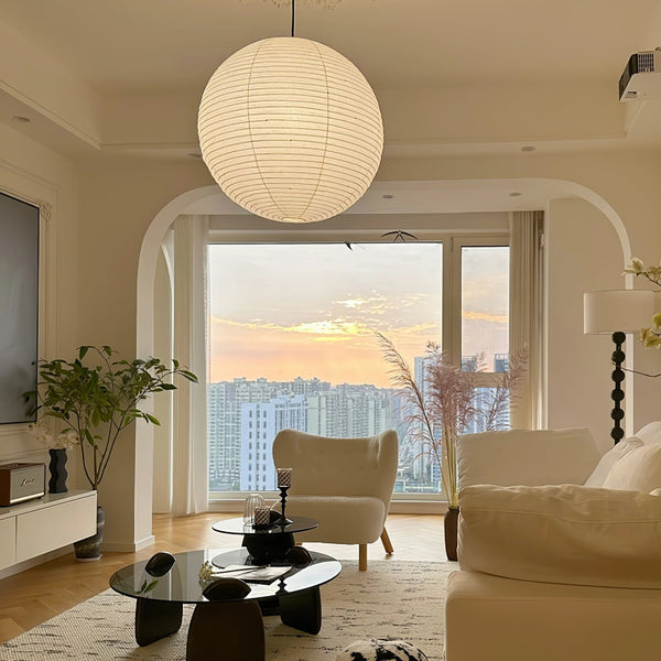 Ritta Pendant Swag Light Mulberry Silk