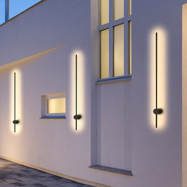 Arisha Minimalist Rotatable Linear LED Outdoor Wall LampCorridor Garden