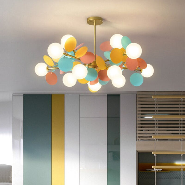 Aria Multicolored Flower Branch Chandelier Living Room