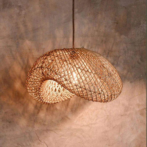 Ritta Rustic Ritta Rattan Pendant Light, Living Room