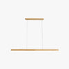 Muto Designer Linear Rod Shaped Pendant Light, Wood