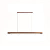 Muto Designer Linear Rod Shaped Pendant Light, Wood