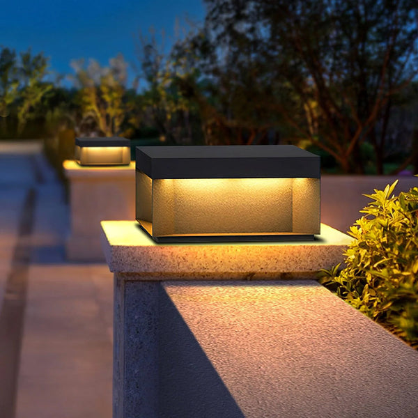 Ray Outdoor Post Lamps Modern Square Solar