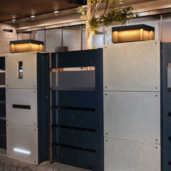 Ray Outdoor Post Lamps Modern Square Solar