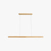 Muto Designer Linear Rod Shaped Pendant Light, Wood