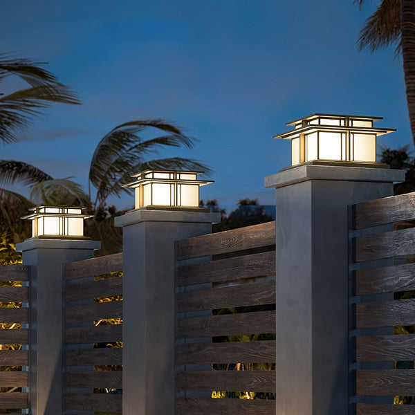 Ray Pillar Solar /HardWire Outdoor Light