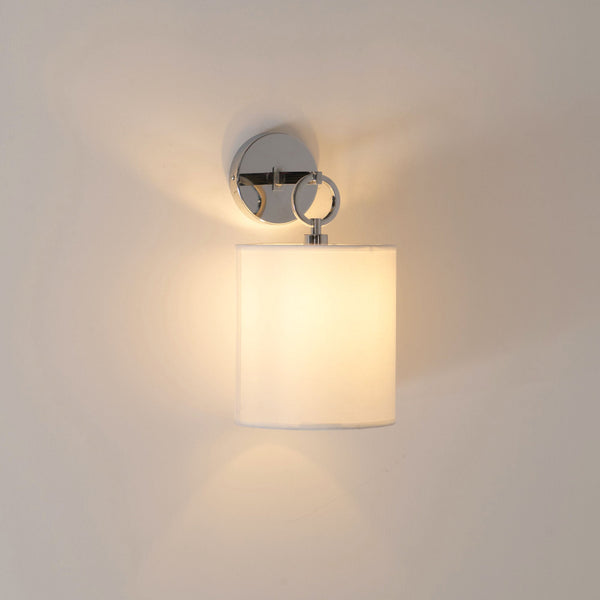 Silva Cylindrical Fabric Shade Wall Lamp Farmhouse