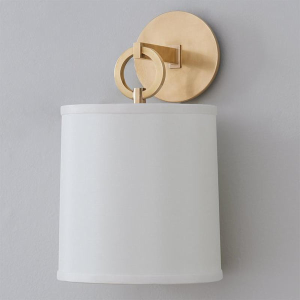Silva Cylindrical Fabric Shade Wall Lamp Farmhouse