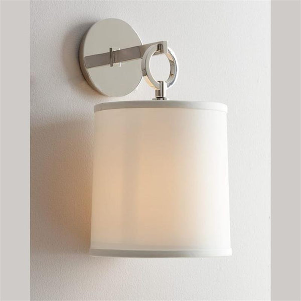 Silva Cylindrical Fabric Shade Wall Lamp Farmhouse