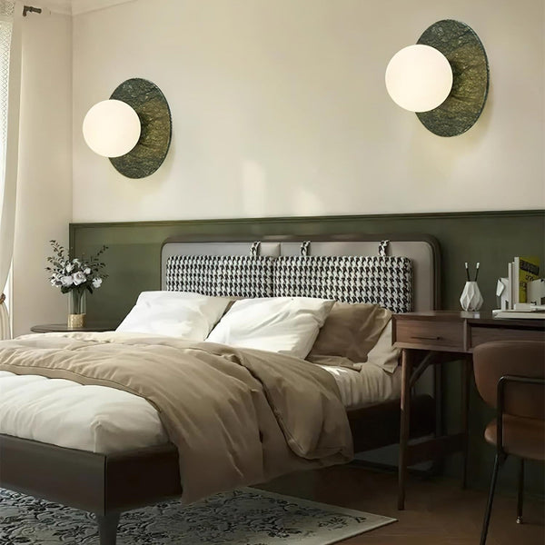 Avi Minimalist Globe Marble Wall Lamp