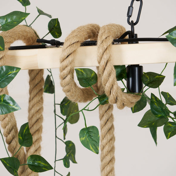 Epoch Hemp Rope Industrial Grenade Chandelier