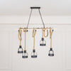 Epoch Hemp Rope Industrial Grenade Chandelier
