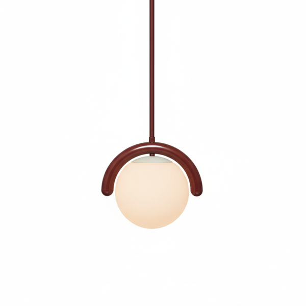 Aria Linear Chandelier Red&Silver