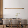 Muto Designer Linear Rod Shaped Pendant Light, Wood