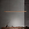 Muto Designer Linear Rod Shaped Pendant Light, Wood