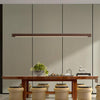 Muto Designer Linear Rod Shaped Pendant Light, Wood