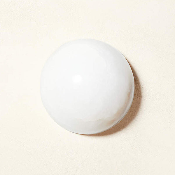 Kristy Minimalist Round Alabaster Wall Lamp
