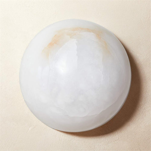 Kristy Minimalist Round Alabaster Wall Lamp