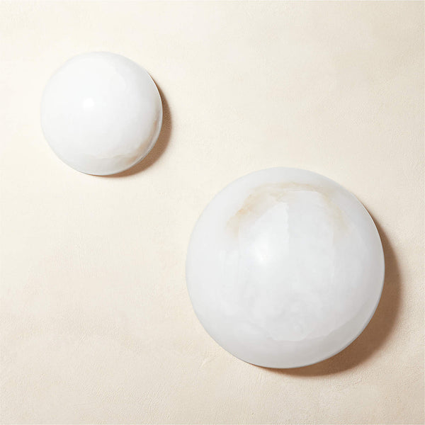 Kristy Minimalist Round Alabaster Wall Lamp