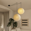 Ritta Pendant Swag Light Mulberry Silk