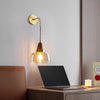Valentina Plug In Wall Lamp Brass Glass