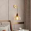 Valentina Plug In Wall Lamp Brass Glass