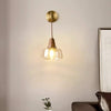Valentina Plug In Wall Lamp Brass Glass