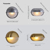 Ray Modern Round/Ellipse Outdoor Waterproof Wall Lamp, 2 Colors