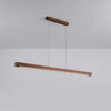 Muto Designer Linear Rod Shaped Pendant Light, Wood